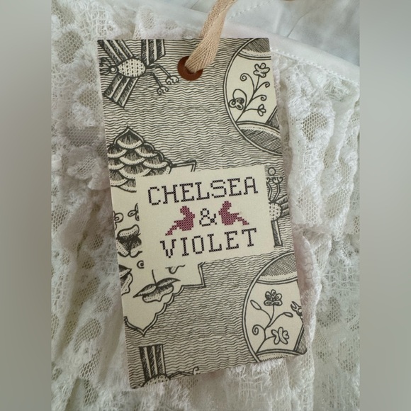 Chelsea & Violet Ivory One Shoulder Lace Tiered Ruffle Dress - Picture 4 of 6